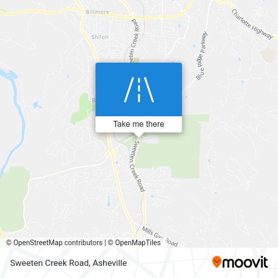 Mapa de Sweeten Creek Road