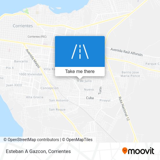 Mapa de Esteban A Gazcon