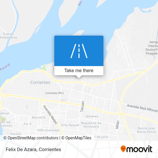 Mapa de Felix De Azara