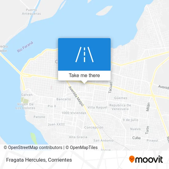 Fragata Hercules map