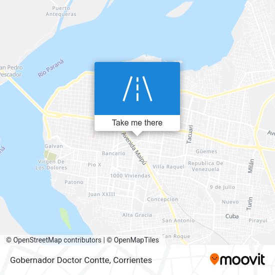 Mapa de Gobernador Doctor Contte