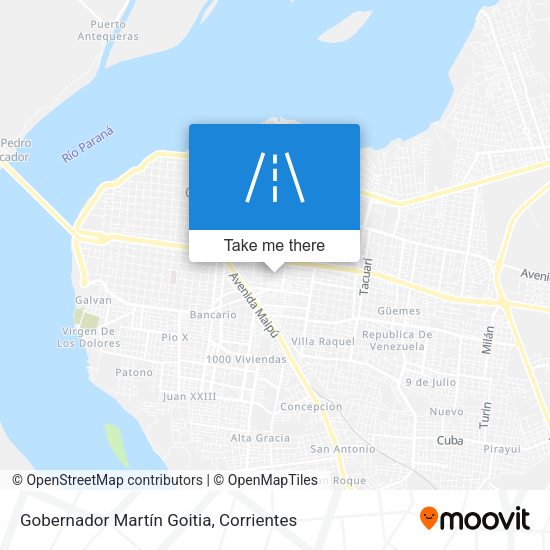 Gobernador Martín Goitia map