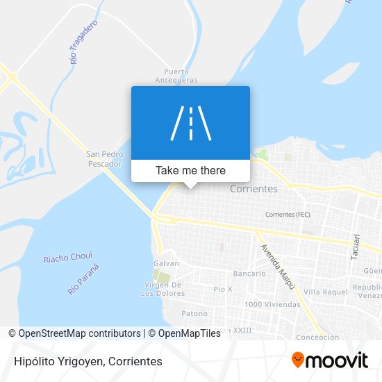 Hipólito Yrigoyen map