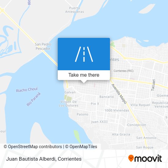 Juan Bautista Alberdi map