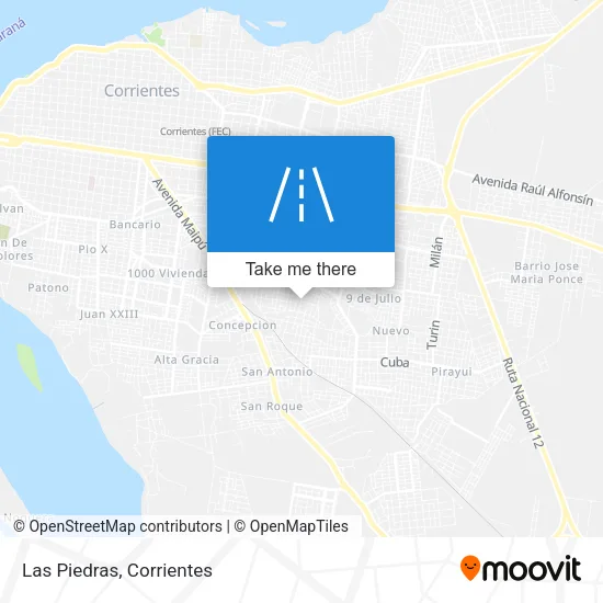 Las Piedras map