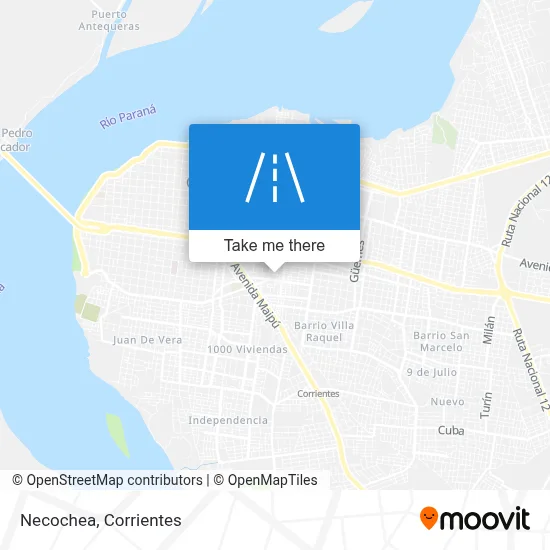 Necochea map