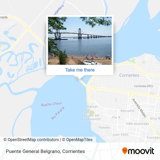 Puente General Belgrano map