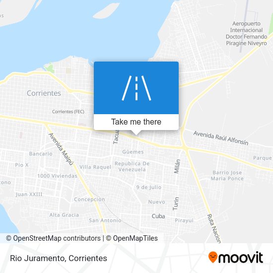 Mapa de Rio Juramento