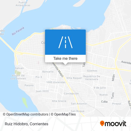 Mapa de Ruiz Hidobro