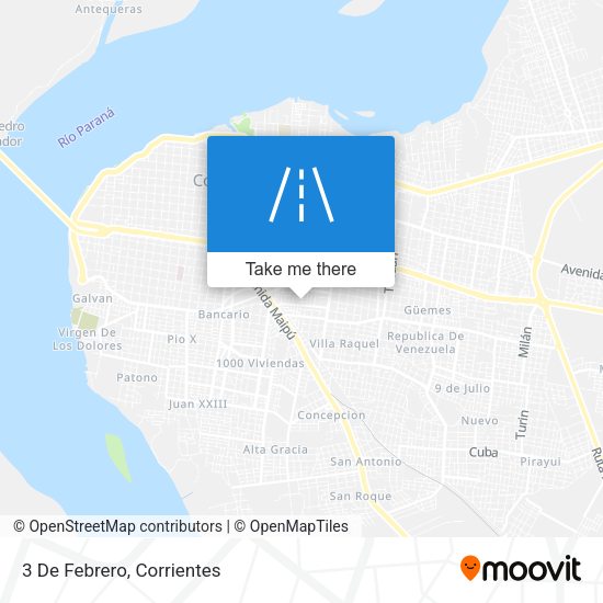 Mapa de 3 De Febrero