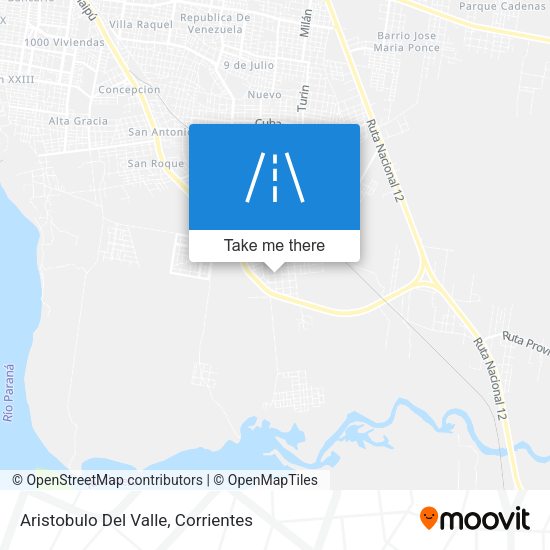 Aristobulo Del Valle map