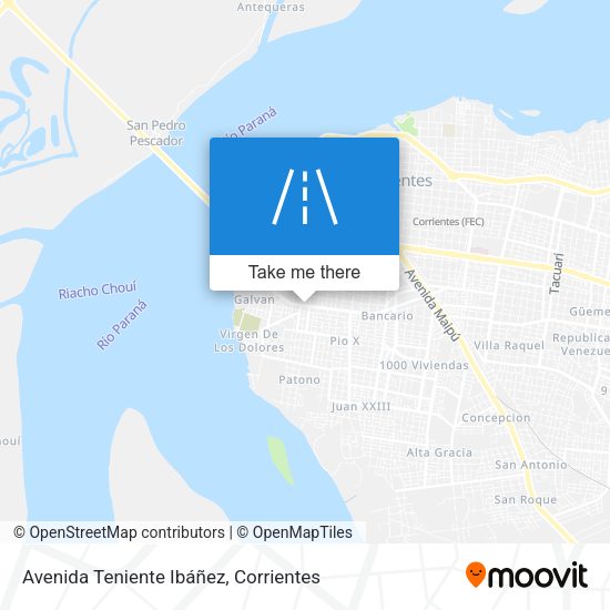 Avenida Teniente Ibáñez map