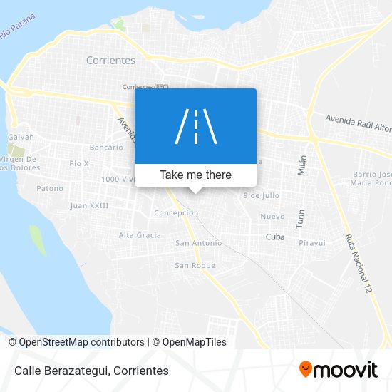 Mapa de Calle Berazategui