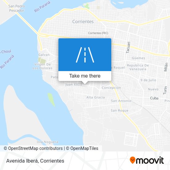 Mapa de Avenida Iberá