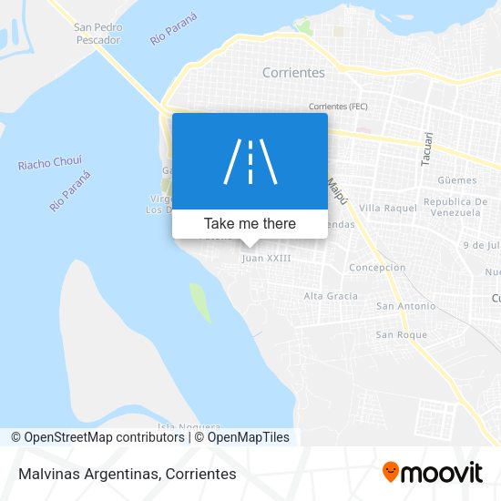 Malvinas Argentinas map