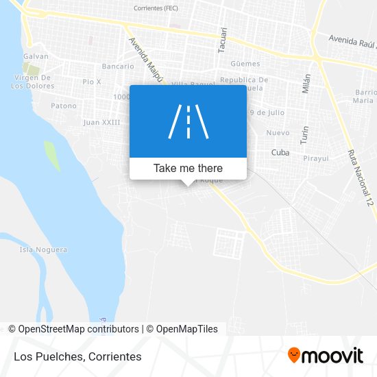 Mapa de Los Puelches