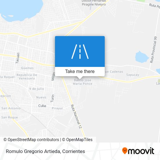 Romulo Gregorio Artieda map