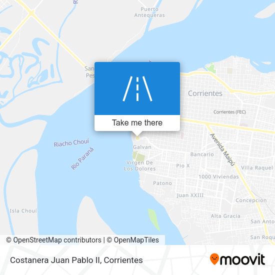 Mapa de Costanera Juan Pablo II