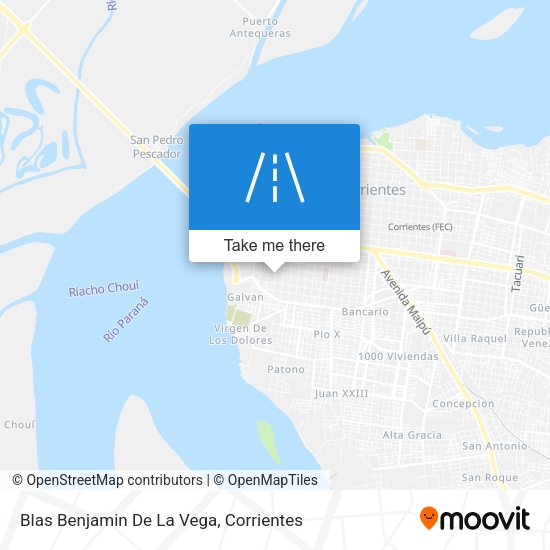 Mapa de Blas Benjamin De La Vega
