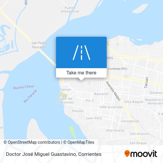 Doctor José Miguel Guastavino map