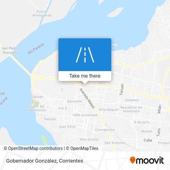 Mapa de Gobernador González