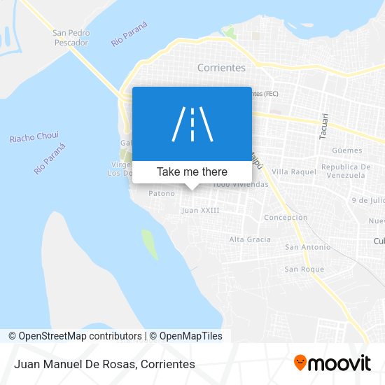 Mapa de Juan Manuel De Rosas