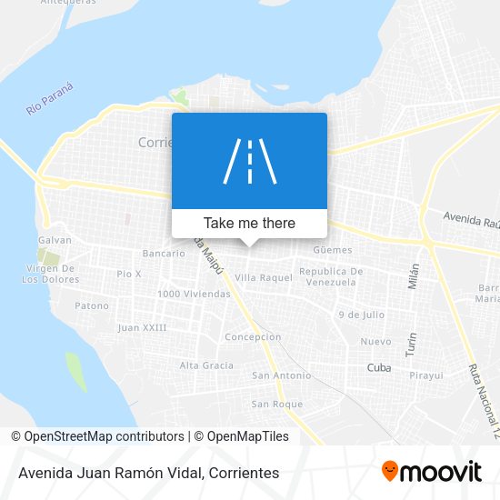 Mapa de Avenida Juan Ramón Vidal