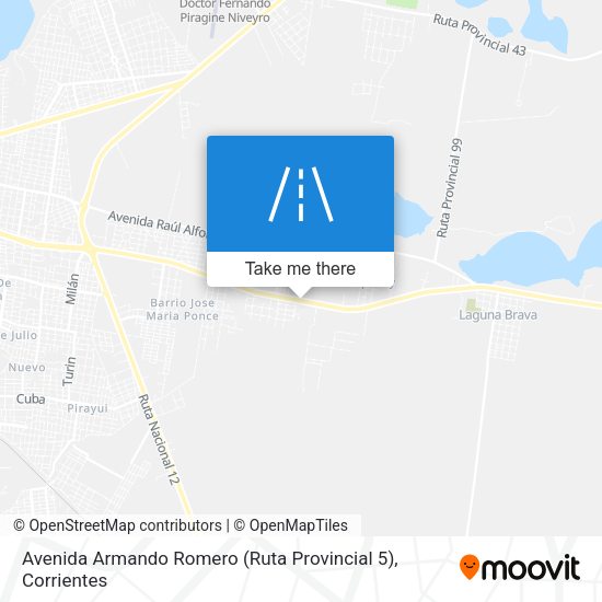 Avenida Armando Romero (Ruta Provincial 5) map