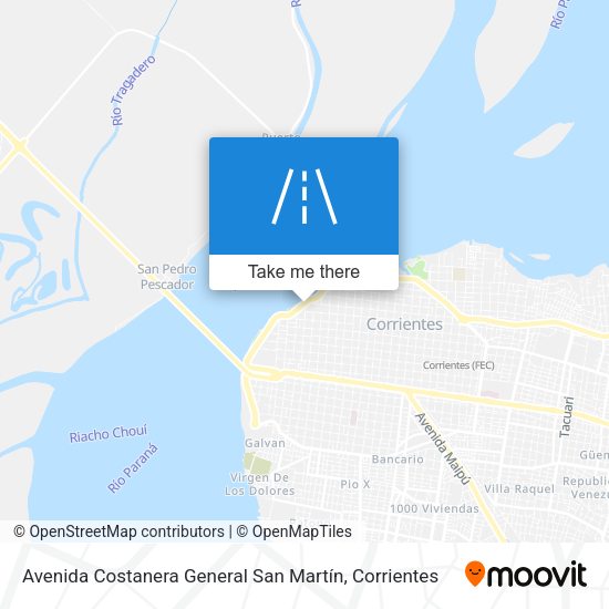 Mapa de Avenida Costanera General San Martín