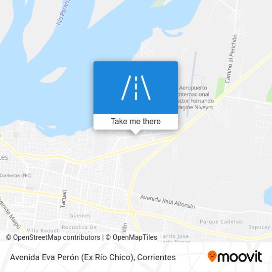 Mapa de Avenida Eva Perón (Ex Río Chico)