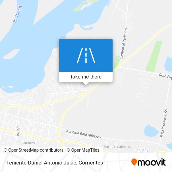 Teniente Daniel Antonio Jukic map
