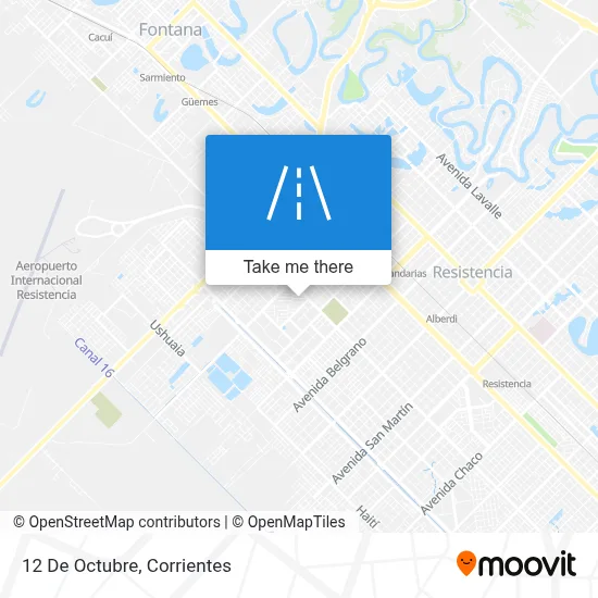 12 De Octubre map