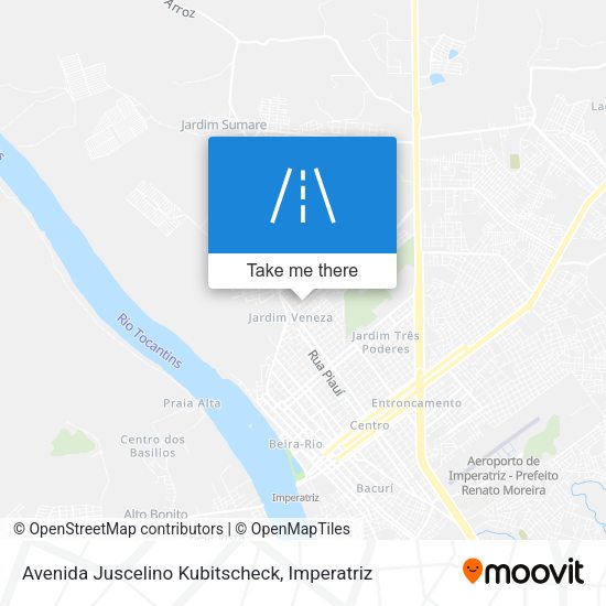 Avenida Juscelino Kubitscheck map