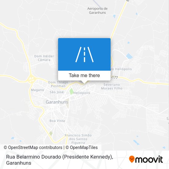 Rua Belarmino Dourado (Presidente Kennedy) map