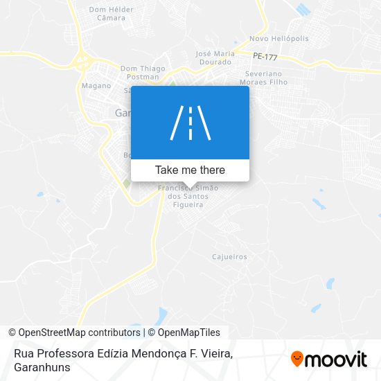 Rua Professora Edízia Mendonça F. Vieira map