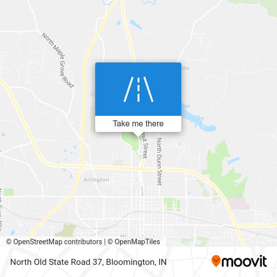North Old State Road 37 map