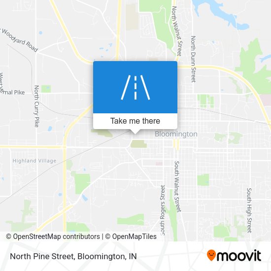 North Pine Street map