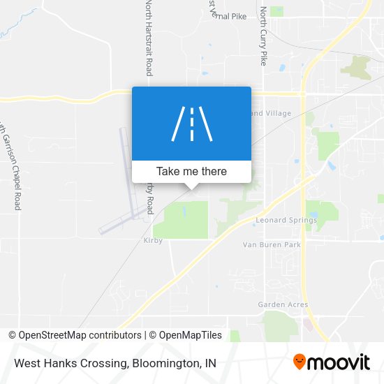 West Hanks Crossing map