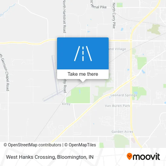 West Hanks Crossing map