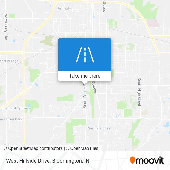 West Hillside Drive map
