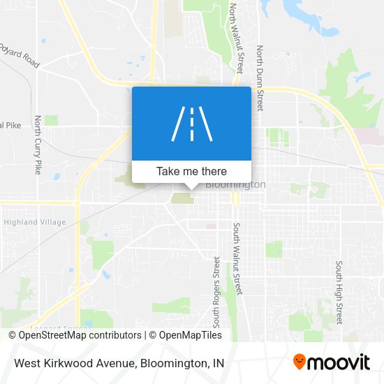 Mapa de West Kirkwood Avenue