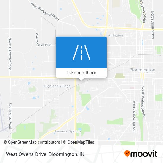 West Owens Drive map