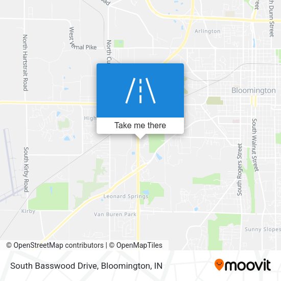 South Basswood Drive map