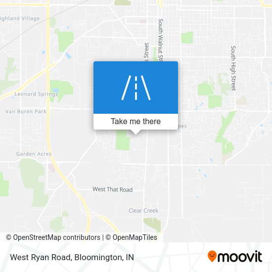 West Ryan Road map