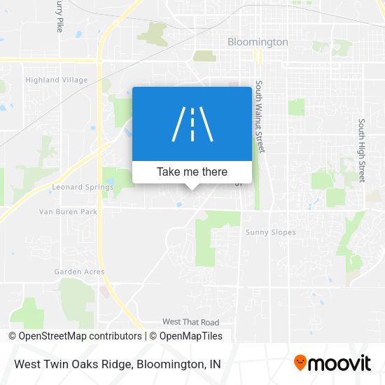 West Twin Oaks Ridge map
