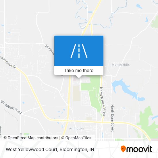 West Yellowwood Court map