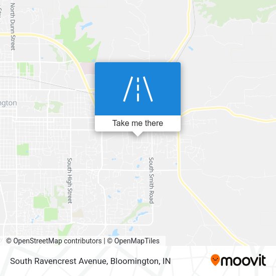 South Ravencrest Avenue map