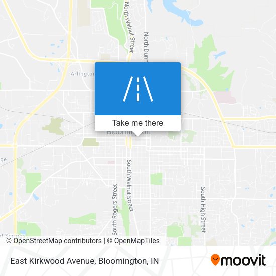 Mapa de East Kirkwood Avenue