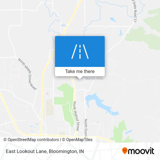 East Lookout Lane map