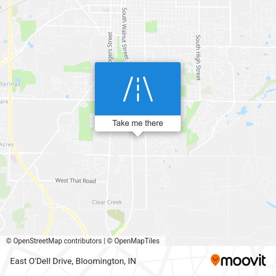 East O'Dell Drive map